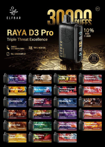 ELF BAR RAYA D3 PRO 30000 PUFFS  DISPOSABLE VAPE