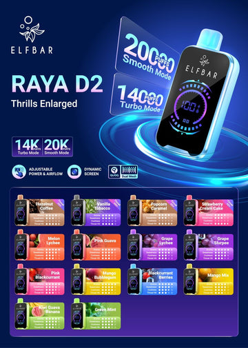 ELF BAR RAYA D2 20000 PUFFS  DISPOSABLE VAPE